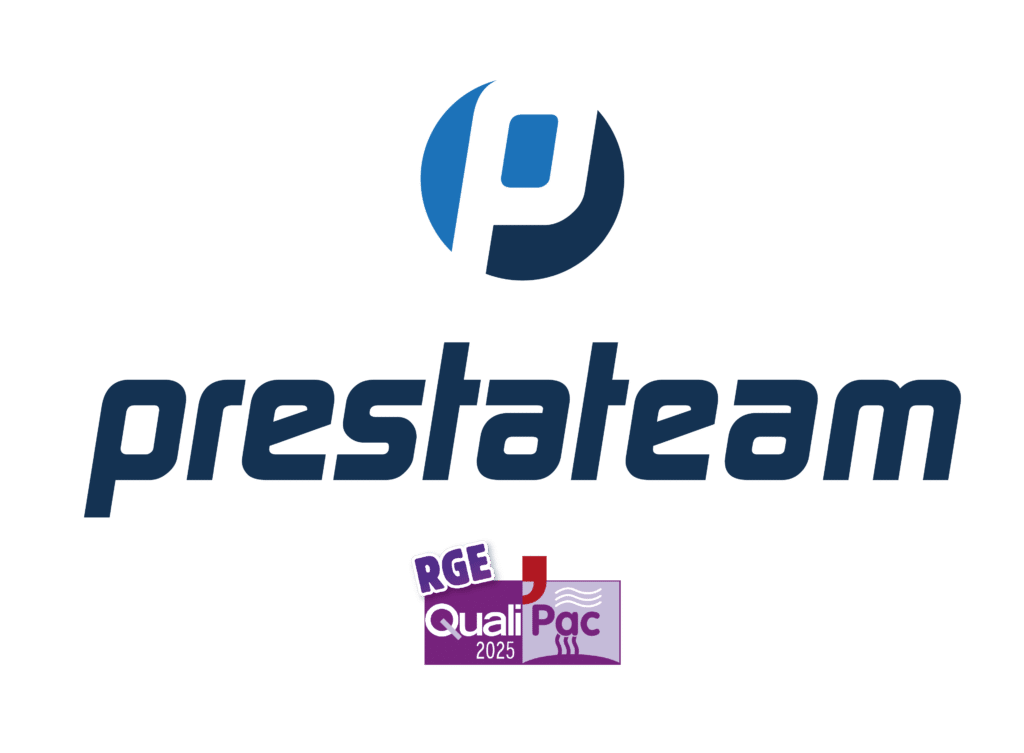 Logo Prestateam "Gardez l'esprit tranquille" RGE QualiPac